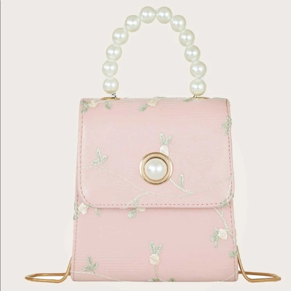 NEW✨ Faux Pearl Embroidered Satchel Bag😍 - Picture 5 of 5